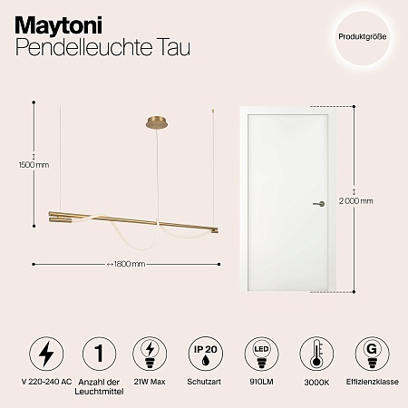 Подвесной светильник Maytoni Tau MOD166PL-L20G3K - фото