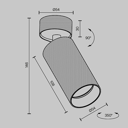 Потолочный светильник Technical Artisan C082CL-01-GU10-B - фото
