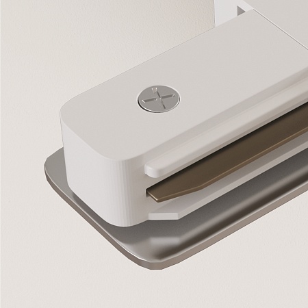 Коннектор прямой Unity встраиваемый белый - фото