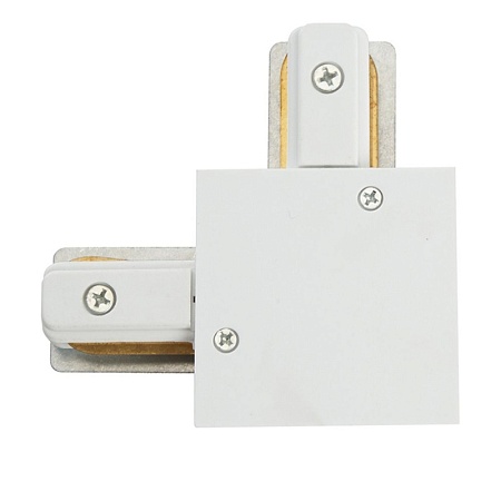 Коннектор угловой однофазный для встраиваемого шинопровода, белый, LD1005 - фото