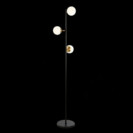 Светильник напольный Черный, Латунь/Белый E27 3*60W SLE220405-03 - фото