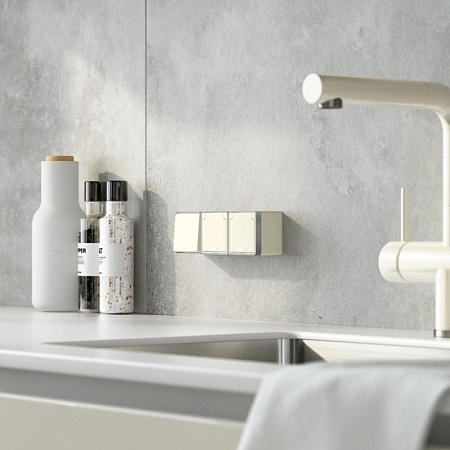 Выключатель одноклавишный влагозащищенный Gallant (слоновая кость) W5010203 - фото