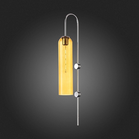 Светильник настенный ST-Luce Хром/Янтарный E27 1*60W SL1145.191.01 - фото