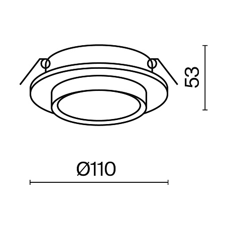 Встраиваемый светильник Technical Hoop DL086-GX53-RD-B - фото