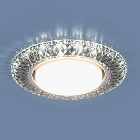 Точечный светильник с LED подсветкой 3020 GX53 SB дымчатый - фото