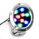 Светодиодный прожектор подводный Feron LL-824, 9W, AC24V, низковольтный, RGB, металлик, 143*75*170mm, IP68 - фото