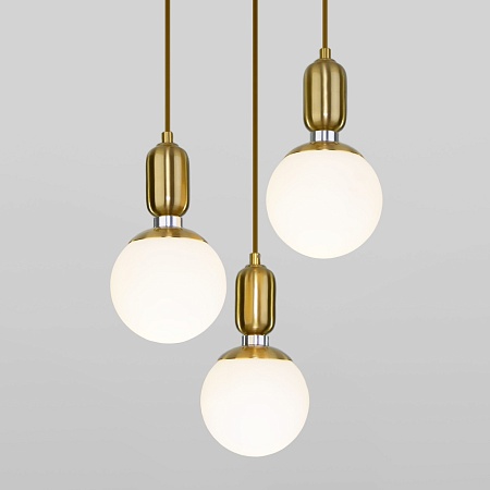 Подвесной акцентный светильник Eurosvet 50151/3 латунь - фото