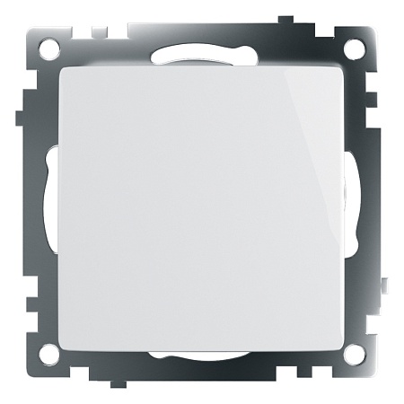 Выключатель 1-клавишный (механизм), STEKKER GLS10-7103-01, 250V, 10А, серия Катрин, белый - фото