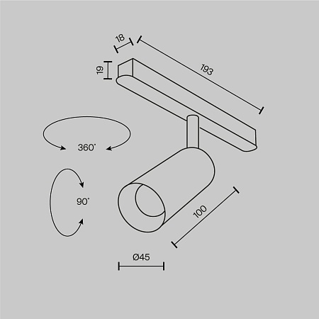 Трековый светильник Technical FOCUS LED TR032-2-5W4K-M-BW - фото