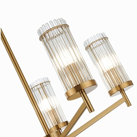 Люстра потолочная ST-Luce Латунь/Прозрачный E14 5*60W SL1233.302.05 - фото