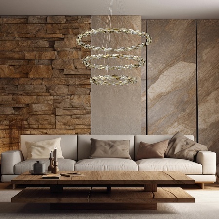 Люстра подвесная ST-Luce Золотистый/Прозрачный,Янтарный LED 1*75W 3000K SL6009.203.03 - фото