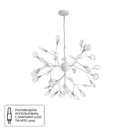 Подвесная люстра Arte Lamp CANDY A7274SP-36WH - фото