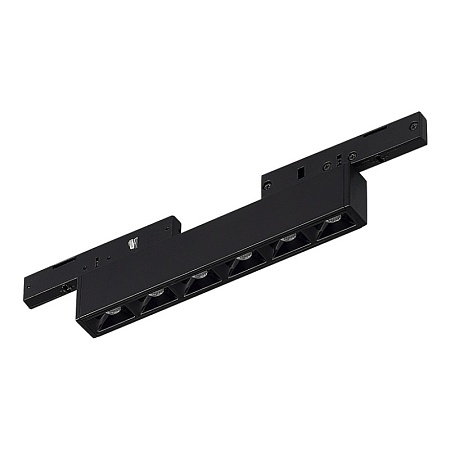Магнитный трековый светильник Черный LED 1*5W 3000K 220Lm Ra>90 IP20 L100xW10xH18 24V ST666.436.05 - фото