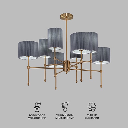 Потолочный светильник Eurosvet 60162/8 латунь - фото