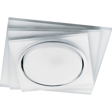 Светильник встраиваемый с белой LED подсветкой Feron CD5023 потолочный GX53 без лампы, матовый - фото