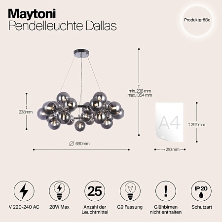 Подвесной светильник Maytoni Dallas MOD548PL-25CH - фото