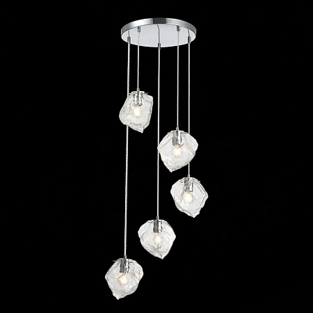 Светильник подвесной ST-Luce Хром/Прозрачный E14 5*40W SL1175.103.05 - фото