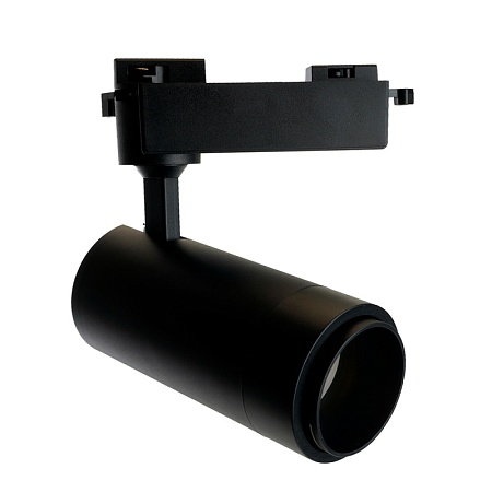 Светодиодный светильник Feron AL137 трековый однофазный на шинопровод 20W 4000K черный, изменяемый угол освещения 15-60град - фото