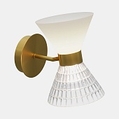 Светильник настенный ST-Luce латунь/прозрачный, белый, латунь G9 LED 2*5W SL2004.301.02