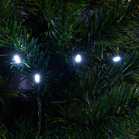 Светодиодная гирлянда Feron CL04 линейная 6м +3м 230V 5000K, с питанием от сети, контроллером, зеленый шнур - фото