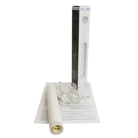 Светильник потолочный Feron ML1008 Barrel LUNA levitation на подвесе MR11 35W 230V, белый 40*250 - фото