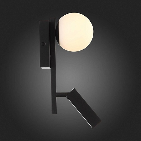 Светильник настенный ST-Luce Черный/Белый LED 2*1+4W 3200K SL1581.401.02 - фото