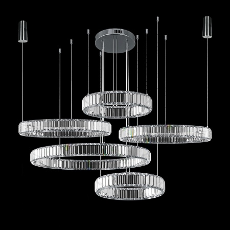 10135/5 Chrome Подвесной светильник LOFT IT Crystal ring - фото