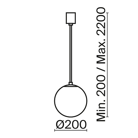 Подвесной светильник Technical Luna P039PL-5W4K-20-B - фото