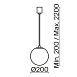 Подвесной светильник Technical Luna P039PL-5W4K-20-B - фото