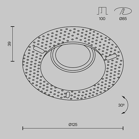 Встраиваемый светильник Technical Dot DL042-01W - фото