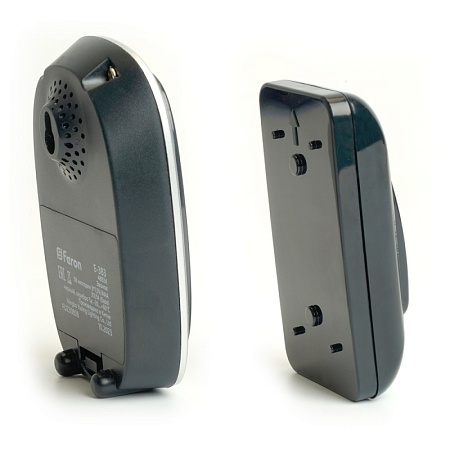 Звонок дверной беспроводной Feron E-383 Электрический 38 мелодий черный, серебро с питанием от батареек - фото