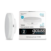 Светодиодная лампа Gauss ELEMENTARY 6W 460Lm 4100K GX53 83826