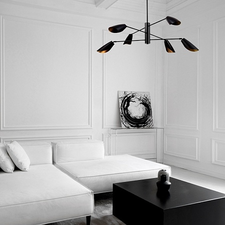 Светильник подвесной Серебристый/Белый E14 6*60W SLE1254-103-06 - фото