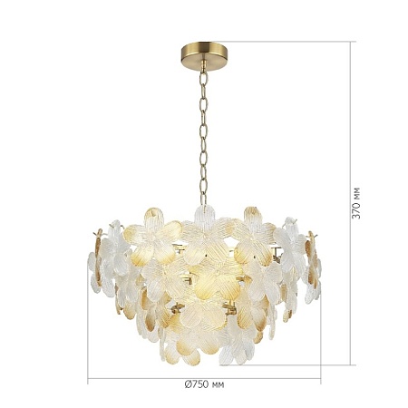 Светильник подвесной ST-Luce золотистый/Прозрачный, январный E14 12*60W SL6240.203.12 - фото