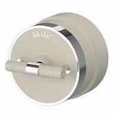 Выключатель на 4 положения двухклавишный Vintage слоновая кость матовый/хром W5822055