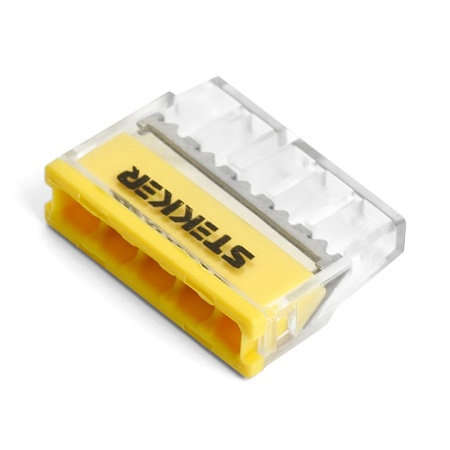 Клемма монтажная 8-проводная STEKKER  для 1-жильного проводника, LD2273-208 - фото