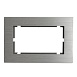 Рамка 2-местная (без перемычки), металл, STEKKER, MFR00-7012-03, серия Катрин, серебро - фото