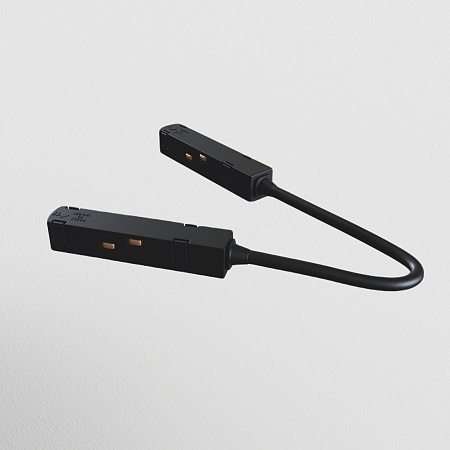 Коннектор питания угловой Gravity черный - фото