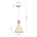 Светильник подвесной Бежевый/Бежевый, Светлое дерево, Золотистый E14 1*40W SLE1256-503-01 - фото