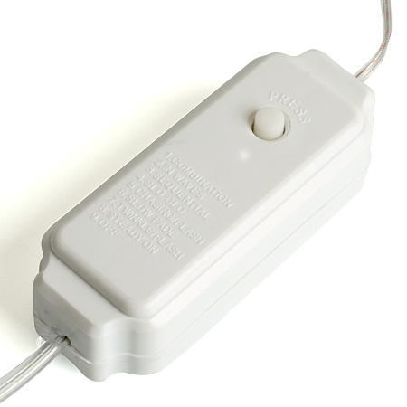 Светодиодная гирлянда Feron CL579 линейная Роса (на плоском проводе) 220V мультиколор c питанием от сети - фото