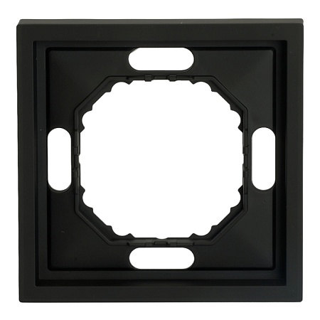 Рамка STEKKER, PFR00-5001-05 1-местная, серия Эмили, черный уголь, soft touch - фото