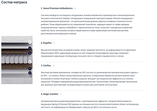 Матрас Lineaflex Sinty фото