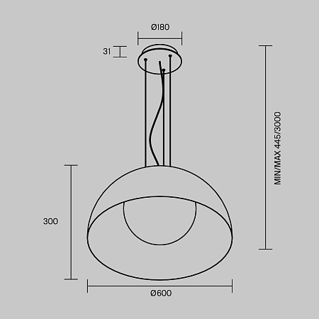 Подвесной светильник Maytoni MOD472PL-L33B3K - фото