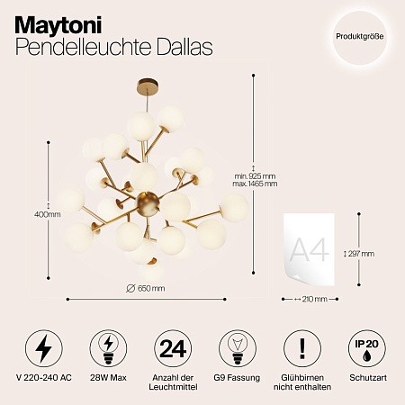 Подвесной светильник Maytoni Dallas MOD545PL-24BS - фото