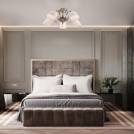 Потолочный светильник Eurosvet 22010/5 античная бронза - фото