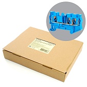 Зажим пружинный, 2-проводной проходной ЗНИ - 4 , JXB PT 4, синий LD572-2-40