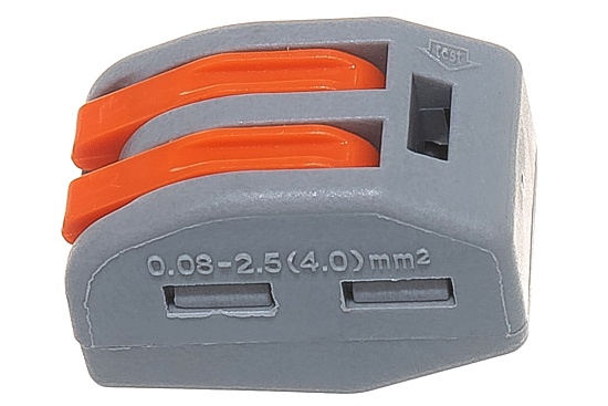 Cтроительно-монтажная клемма 2-проводная STEKKER, LD222-412 (5 штук в упаковке) - фото