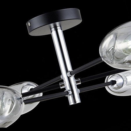 Светильник потолочный Черный, Хром/Дымчатый E14 6*40W SLE155512-06 - фото