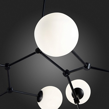 Люстра подвесная ST-Luce Черный/Белый E14 8*40W SL1506.403.08 - фото