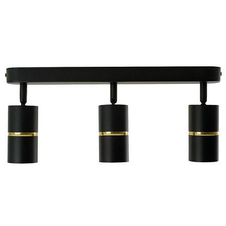 Светильник Feron ML1863 ZEN настенно-потолочный под лампу GU10, чёрный, золото - фото